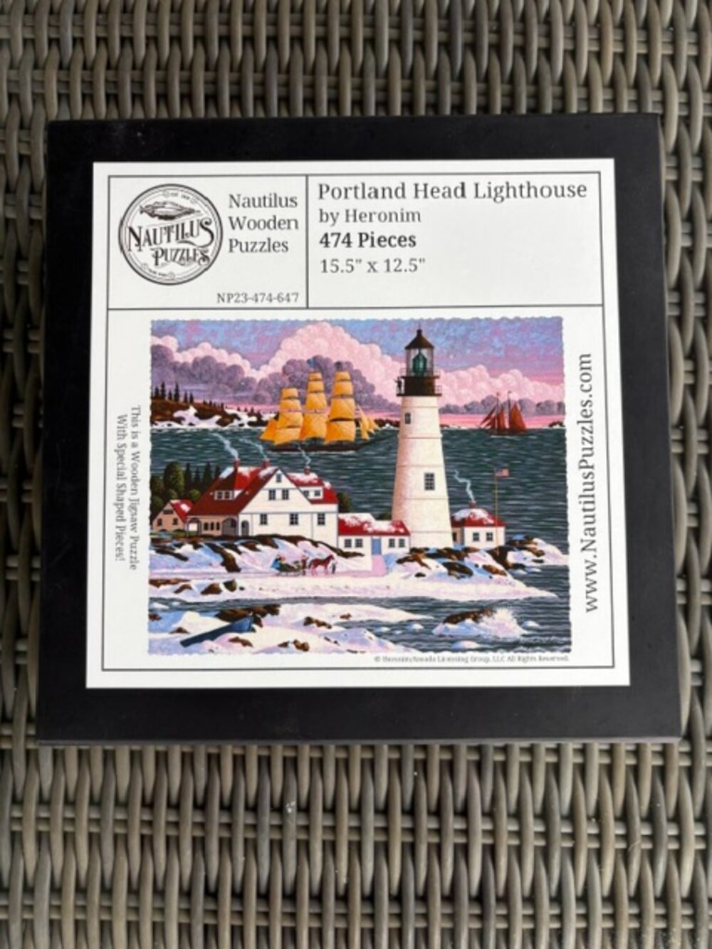 Nautilus Wooden Puzzle: Portland Head Lighthouse